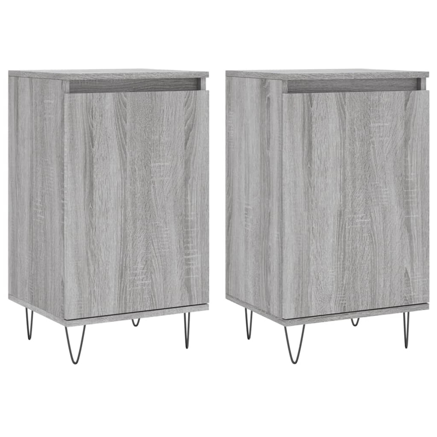 vidaXL Sideboards 2 Stk Grau Sonoma 40x35x70 cm Holzwerkstoff 831065 günstig online kaufen