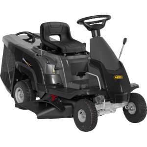 Alpina Rasentraktor AT2 66 QA: Kompakter Aufsitzmäher mit Fangkorb und Seitenauswurf.
