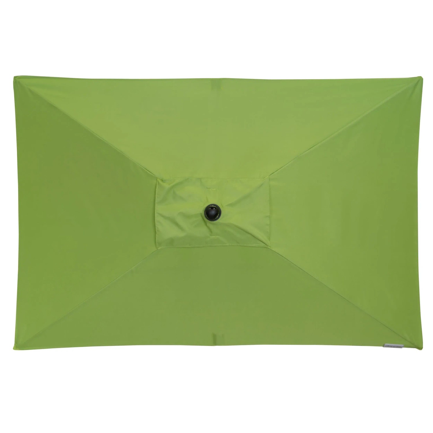 Rechteckiger, frisch grüner Doppler Marktschirm Active 210x140 cm, Ansicht von oben.