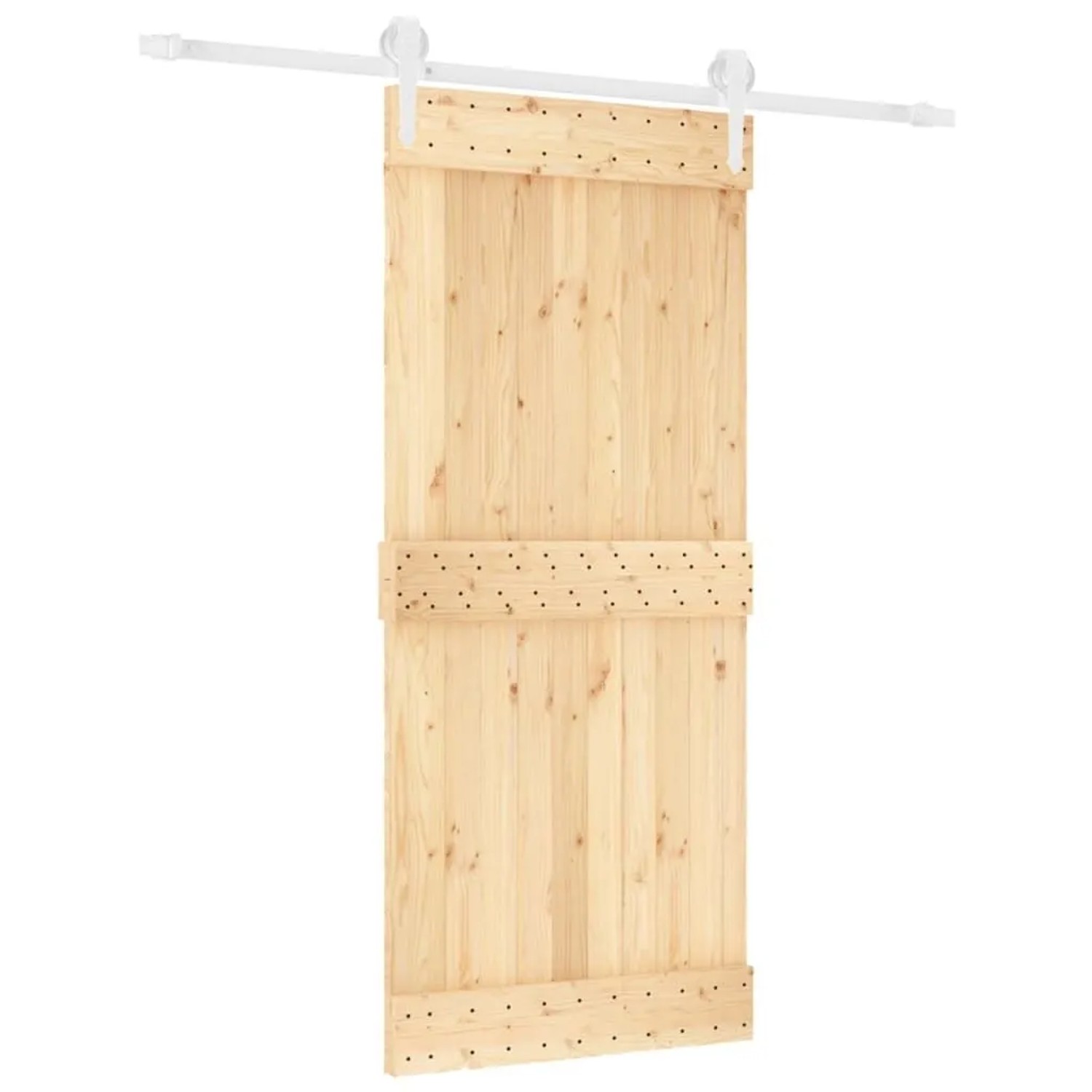 vidaXL Schiebetür mit Beschlag 90x210 cm Massivholz Kiefer 3203218 günstig online kaufen