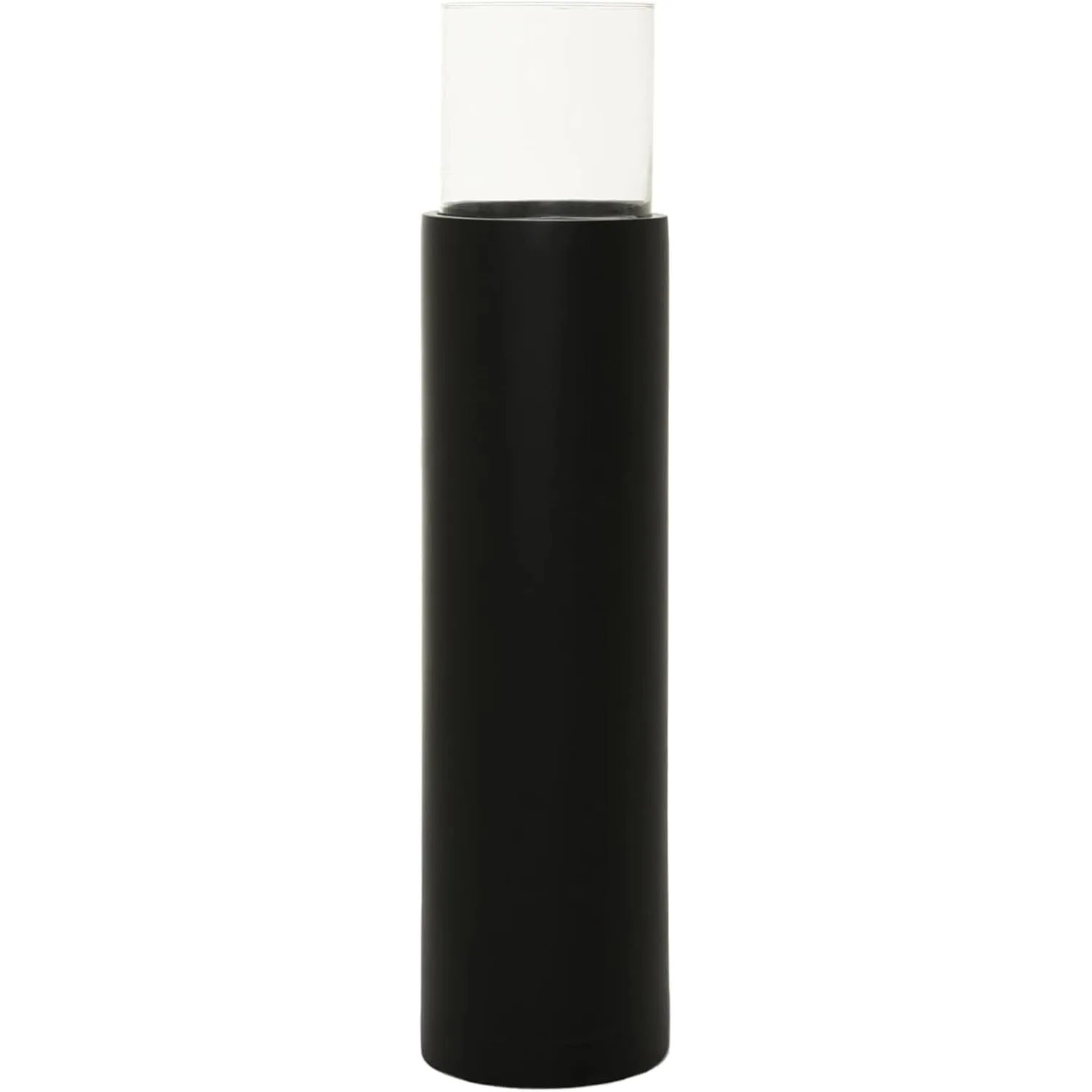 Vivanno Windlichtsäule Candiro 23 cm x 23 cm x 100 cm Schwarz