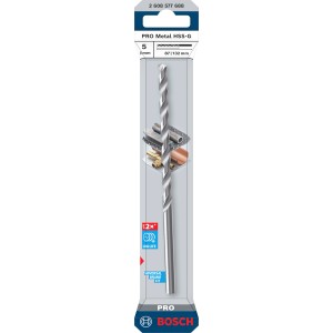 Bosch Spiralbohrer Pro Metal HSS-G, 5mm, in Verpackung. Metallbohrer für präzise Bohrungen.