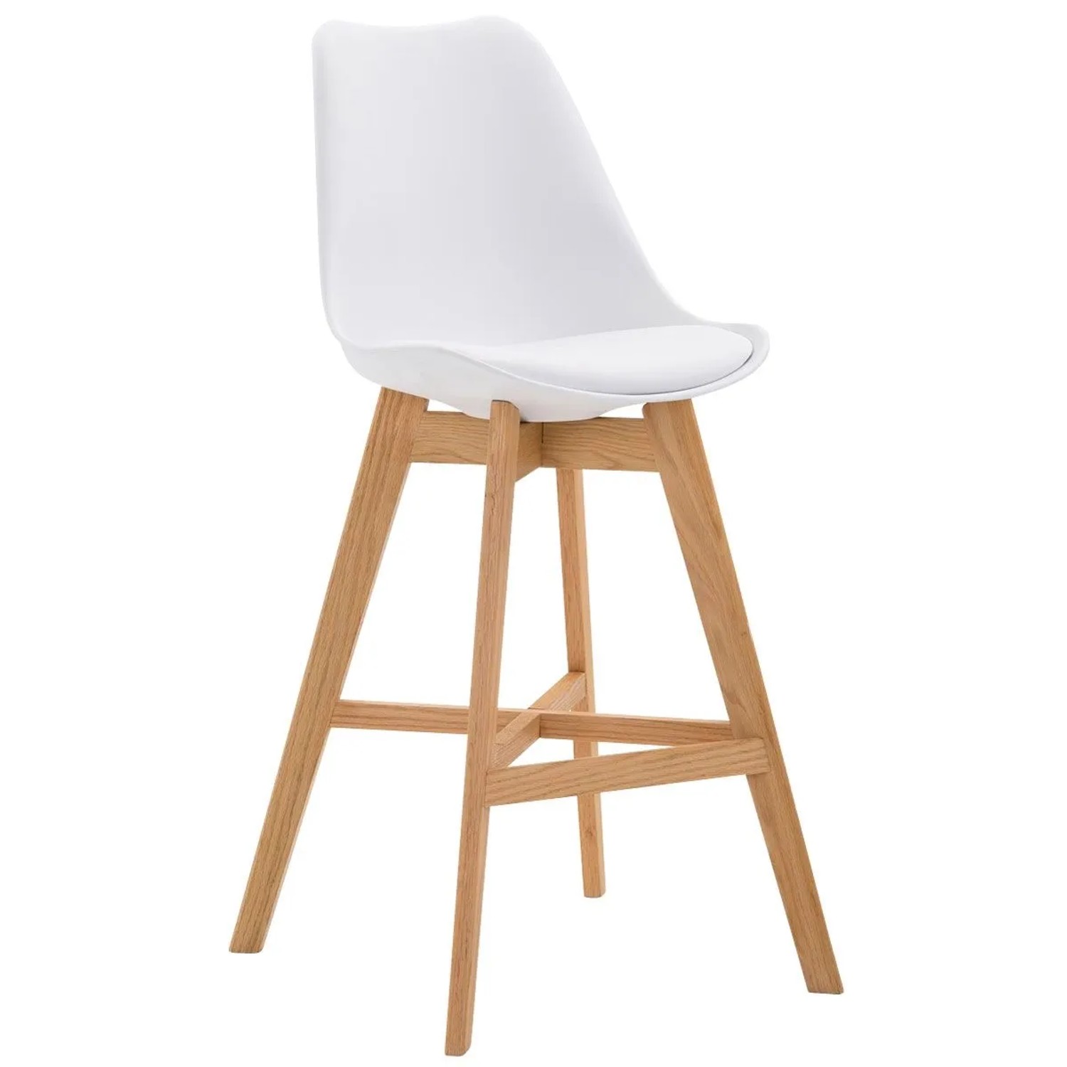 DELUKE Barhocker DUMIR Kunststoff Weiß 48x56x112cm Barstuhl Mit Lehne Tresenhocker Tresenstuhl