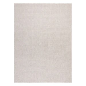 RugsX Teppich Sion Creme, 80x150cm, rechteckig, mit feiner, flachgewebter Struktur. Für Innen & Außen.