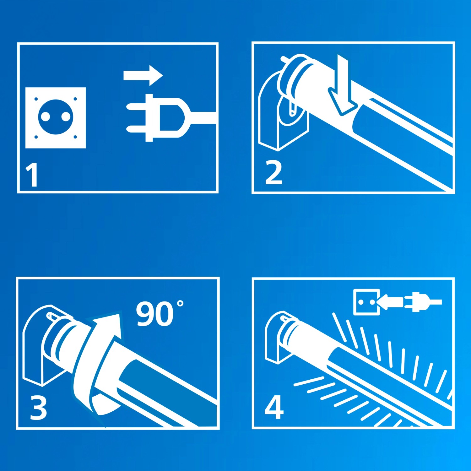 Anleitung: Philips LED-Röhre T5 Montage in 4 Schritten. Leuchtstofflampe einfach austauschen.