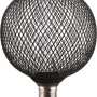E27 LED Leuchtmittel in Globeform mit schwarzem Drahtgeflecht, 3,5W, extra warmweiß.