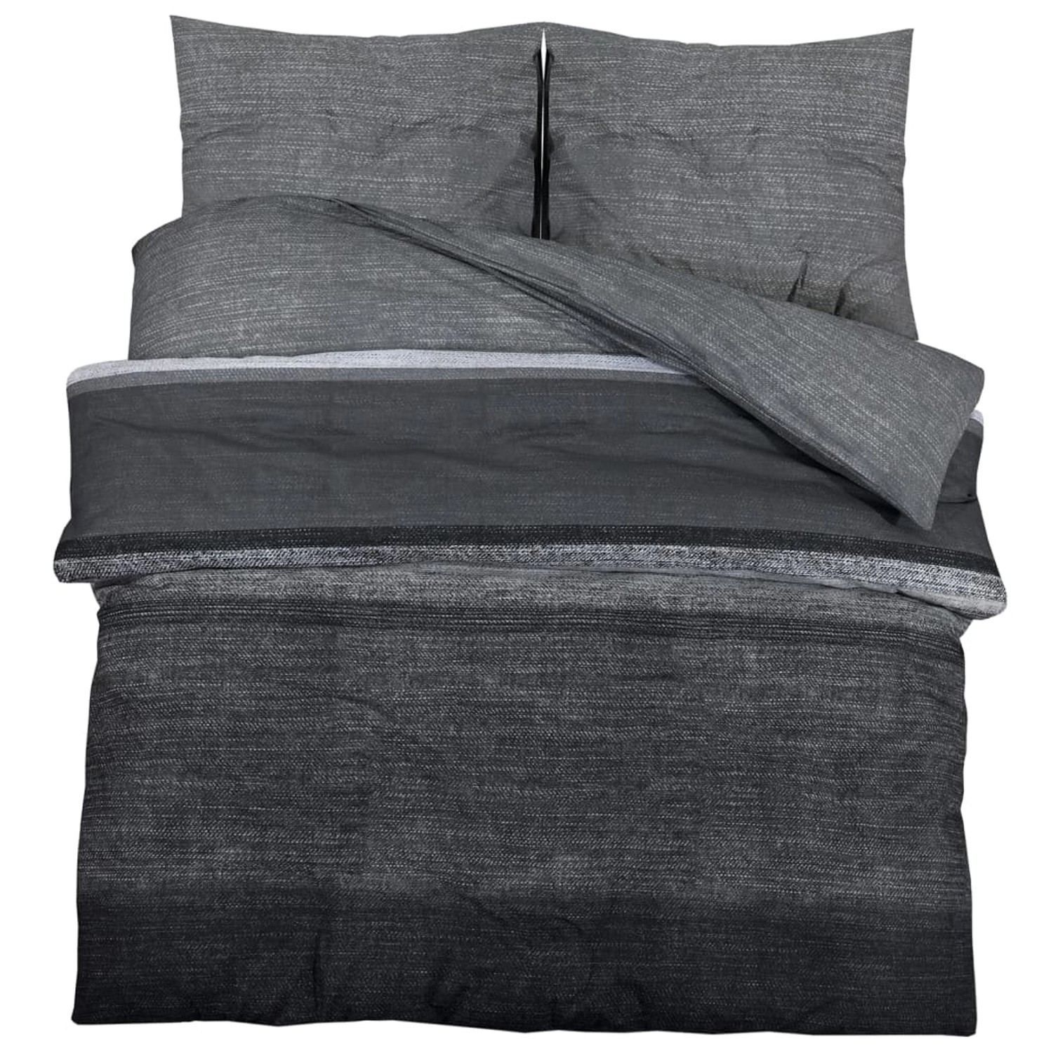vidaXL Bettwäsche-Set Dunkelgrau 200x200 cm Baumwolle 136481 günstig online kaufen