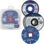 Bosch X-Lock Trenn- und Fächerschleifscheiben-Set 125 mm. Zubehör für Winkelschleifer: Inox, Metall, Holz, Kunststoff.