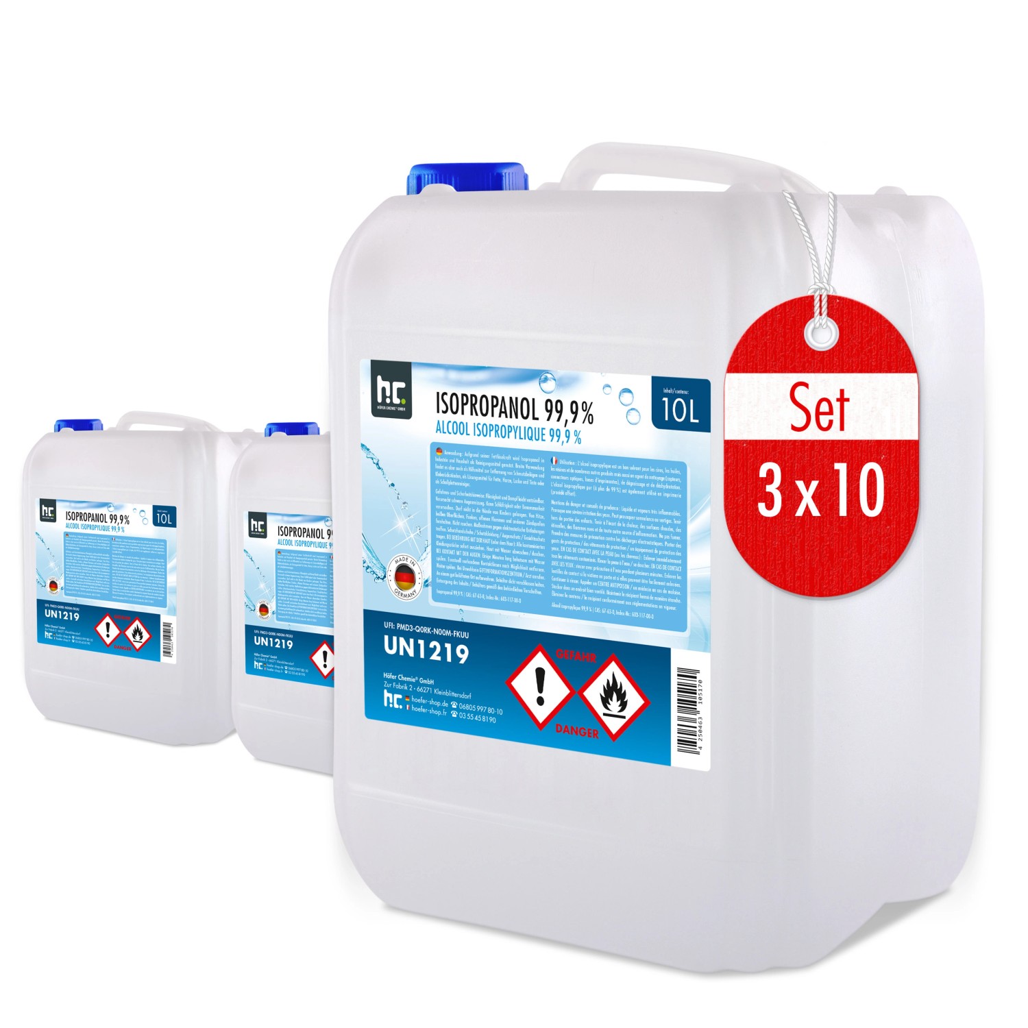 Höfer Chemie Isopropanol 99,9% 3 x 10l günstig online kaufen