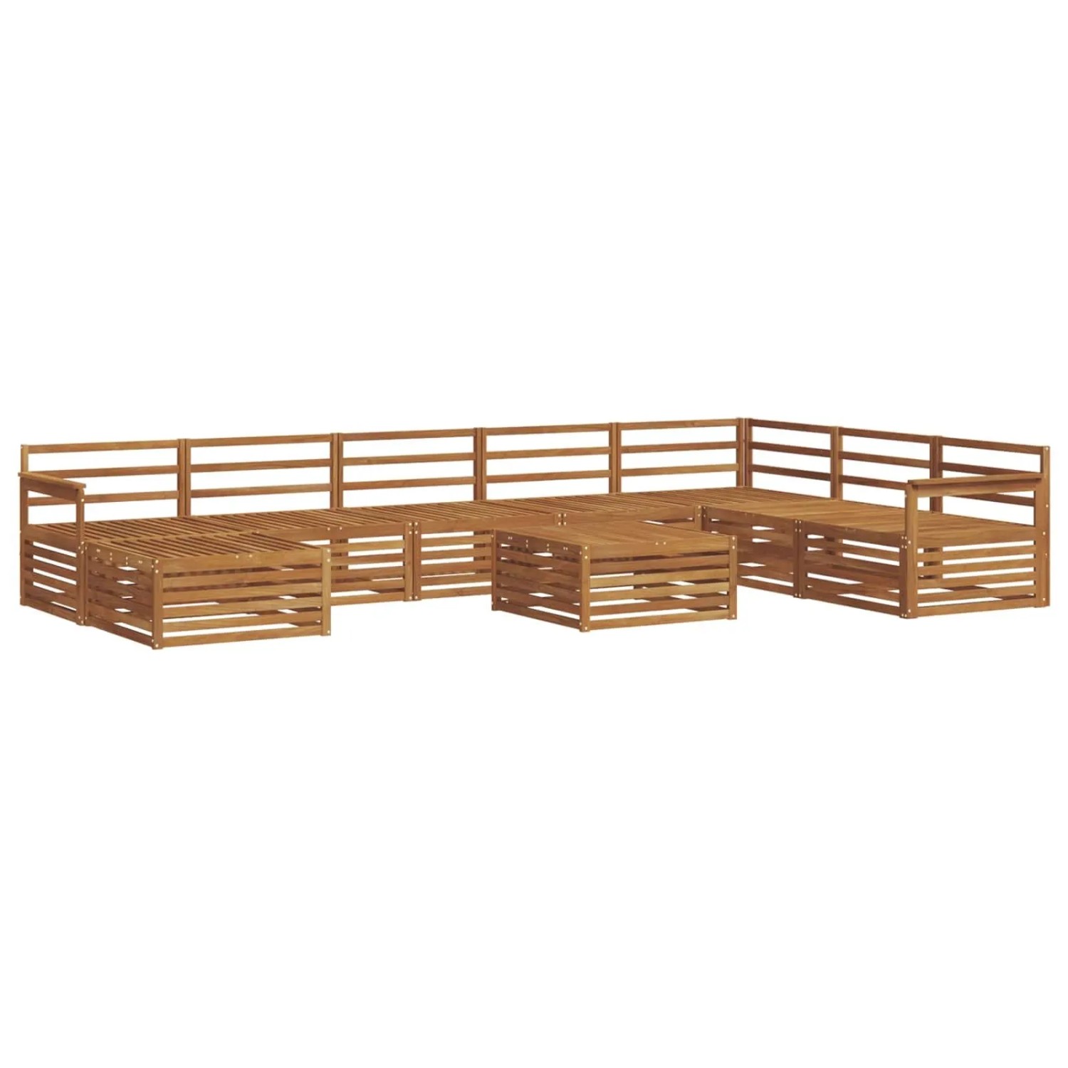 vidaXL Sofagarnituren 9 Tlg Natur Massivholz Akazie 3373964