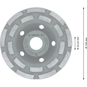 Bosch Diamanttopfscheibe für Beton, 125 mm x 22,23 mm