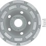 Graue Bosch Diamanttopfscheibe für Beton, 125 mm Durchmesser, 22,23 mm Bohrung. Zubehör für Winkelschleifer.