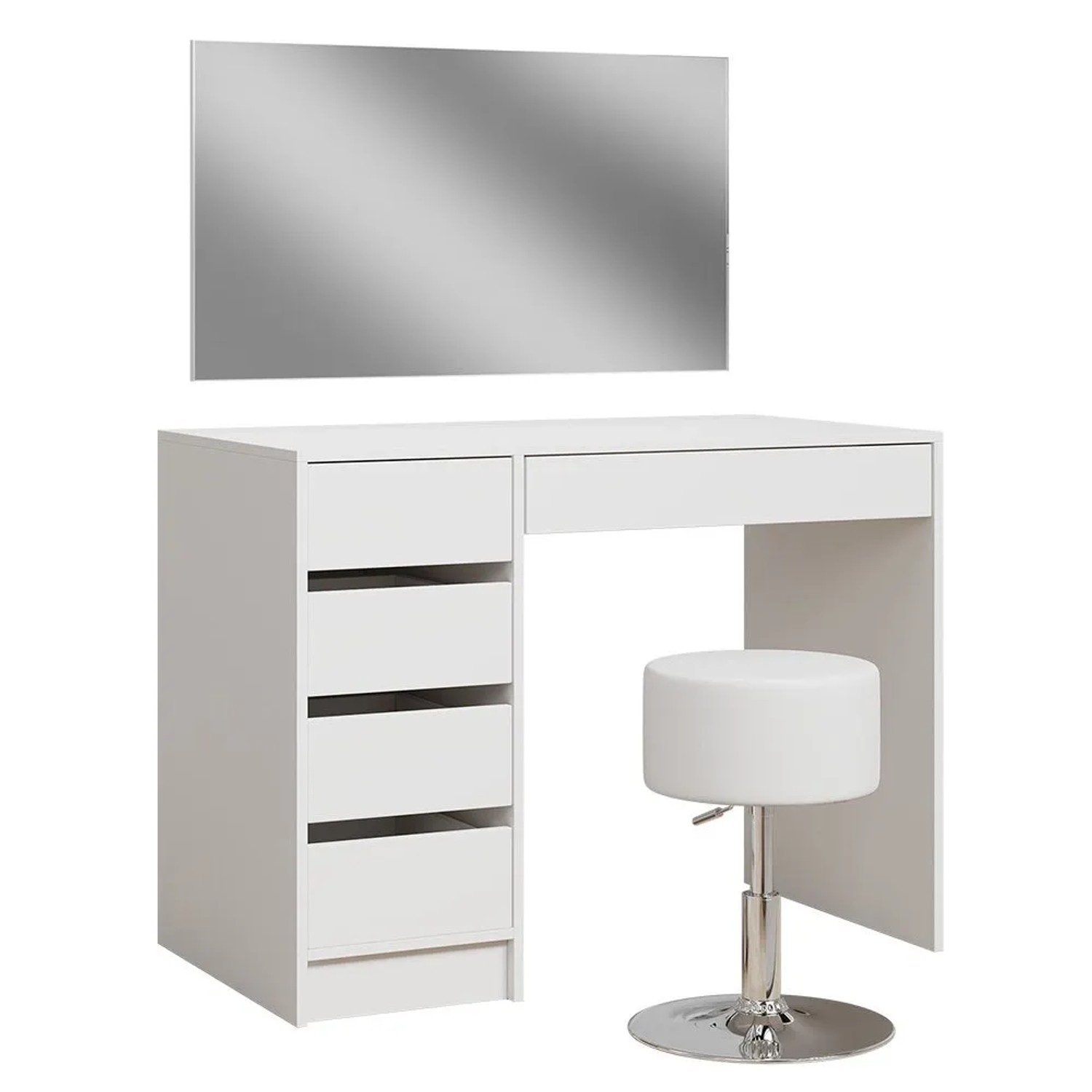 Vicco Schminktisch Thalia Weiß 100 x 126 mit Spiegel und Hocker