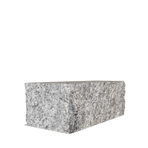 Galamio Granit Randstein 40x20x15, gesägt und gebrochen, mit natürlicher Salz-Pfeffer-Körnung für den Garten.