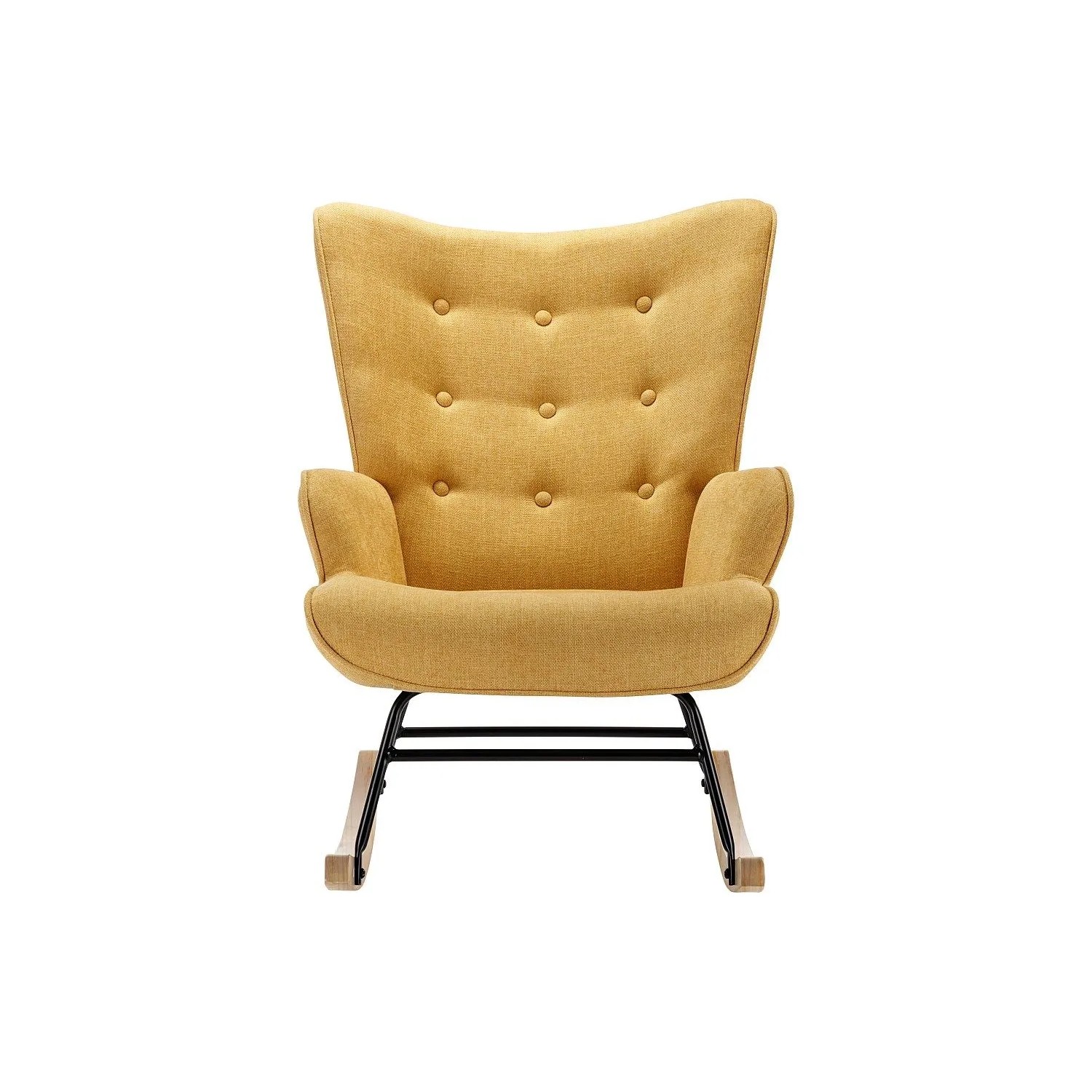 Vente-unique Schaukelstuhl Elmina Senffarben 86 cm