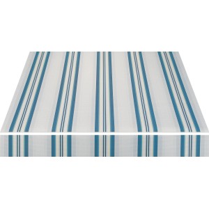 Spettmann Kassettenmarkise, blau-grau gestreift, anthrazitfarbenes Gestell, 250x150 cm.