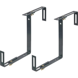 Balkonkastenhalter 2er Set in Anthrazit, verstellbar und rostbeständig.