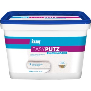 Eimer Knauf Easy Putz Extra Fein, 20 kg, gebrauchsfertiger Innenputz mit Marmoranteil.