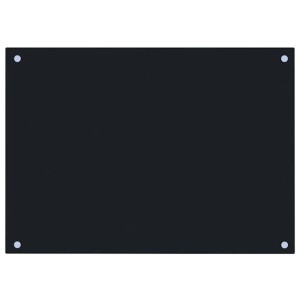 Schwarze DELUKE Küchenrückwand aus Glas, 70x50 cm, als Spritzschutz und Wandverkleidung.