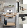 Tectake Schreibtisch Fife im Industrial Style mit Holz- und Stahl-Elementen, Eiche Sonoma Dekor.
