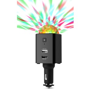 Technaxx TX-159 Auto Charger mit Disco-Licht für die Innenausstattung. Bunte LED-Party für unterwegs.