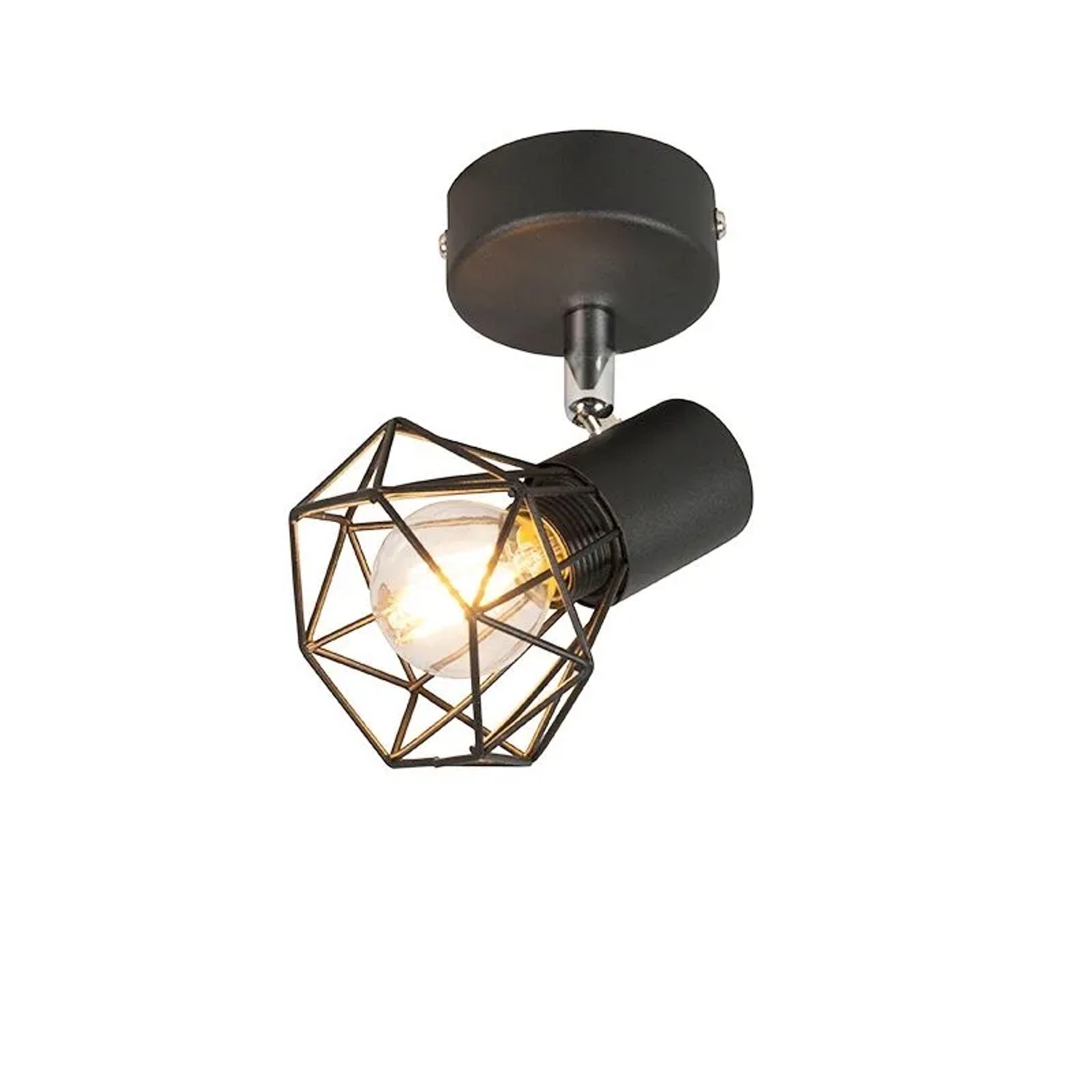 Qazqa Art Deco Spot Schwarz Dreh Und Neigbar Mosh