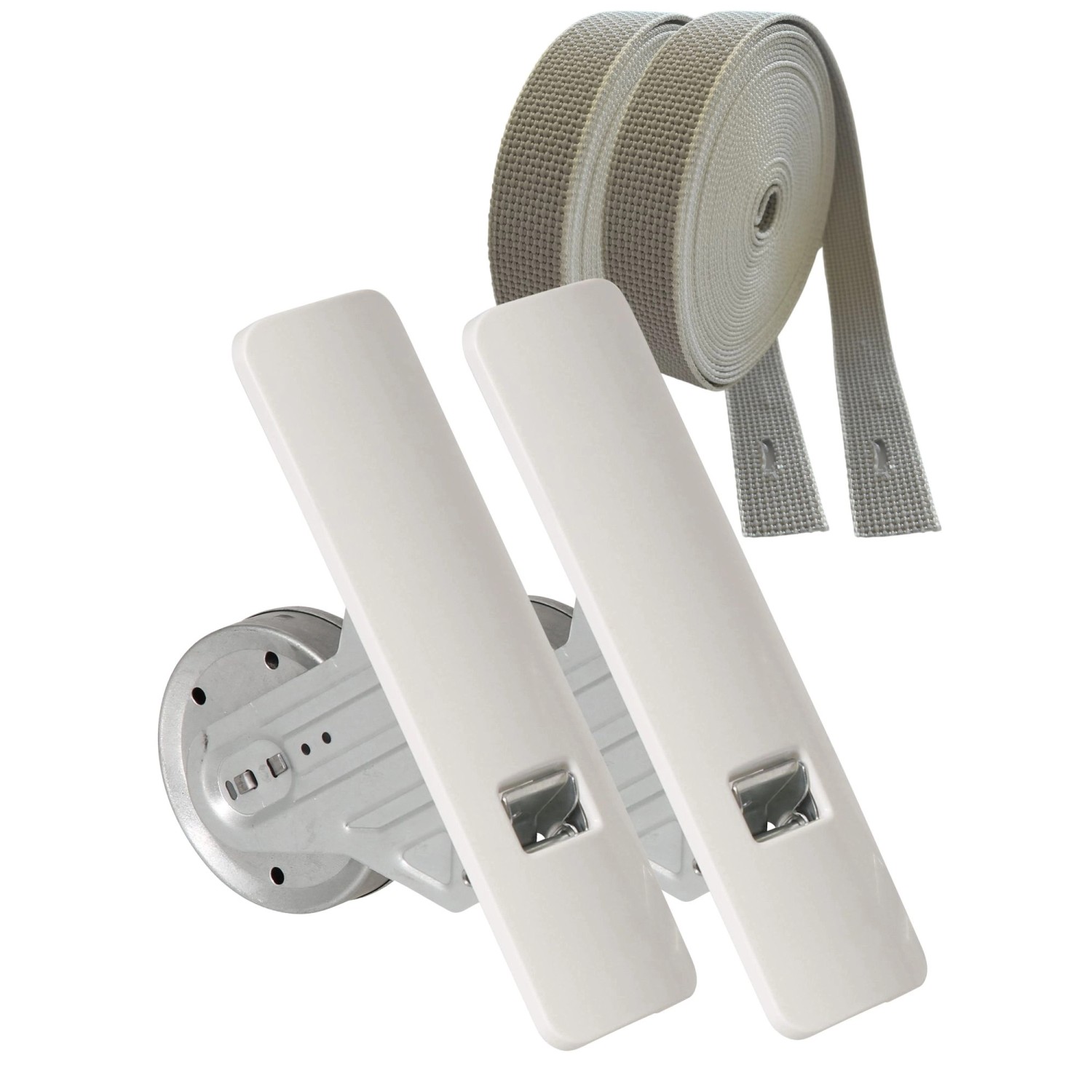 Rollwin 2x Rolladen Gurtwickler Unterputz 165mm bis 185mm Lochabstand Anpassbar Für Mauerkasten Mit Gurtwickler Blende U...