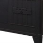 Detailansicht: Schwarzer 365 Küchenofen Cook Lite mit Luftregler und Gussdetails.