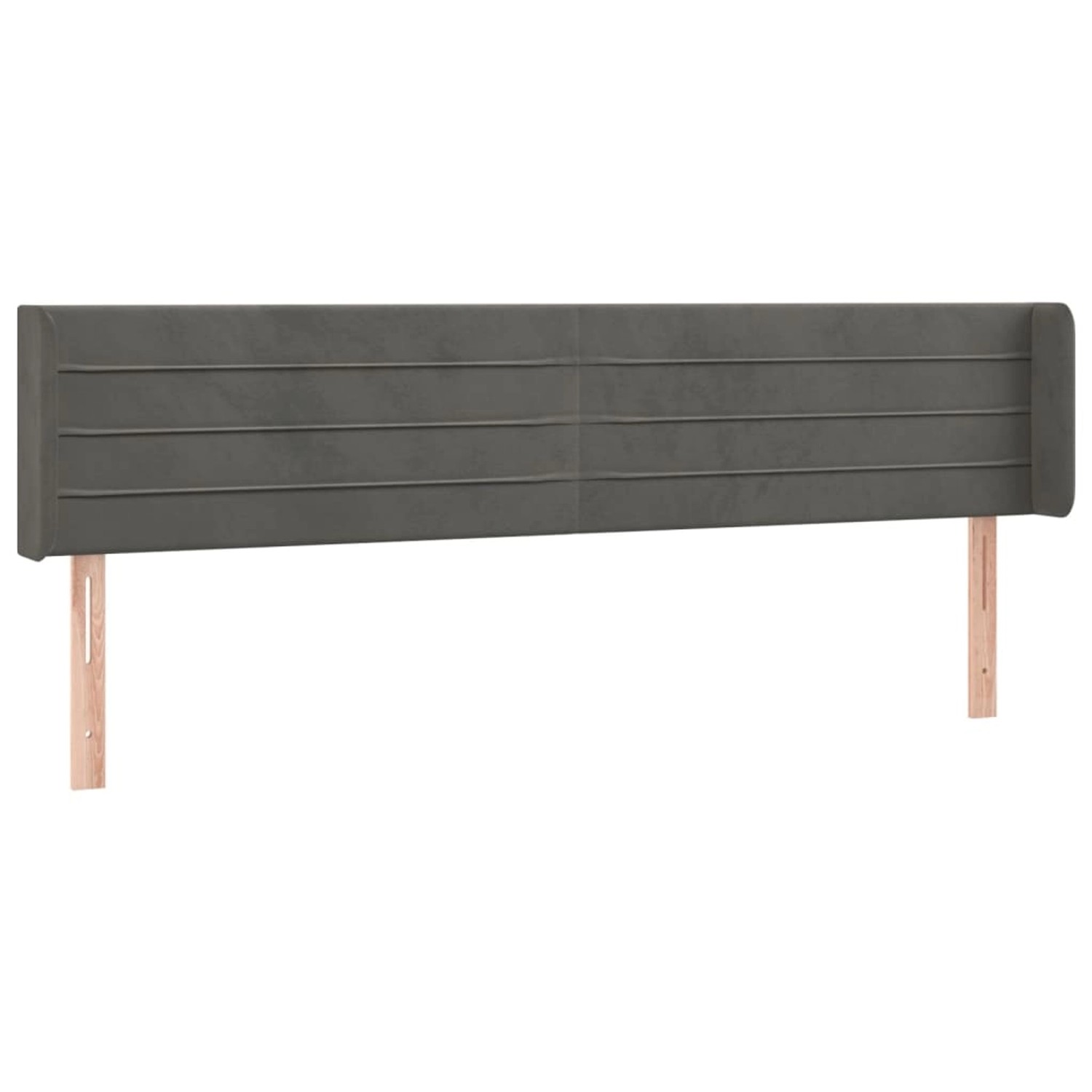 vidaXL LED Kopfteil Dunkelgrau 163x16x78/88 cm Samt 3123431