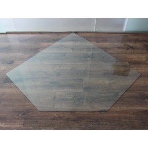 ECOfoxx Funkenschutzplatte Glasbodenplatte Fünfeck 125x125cm