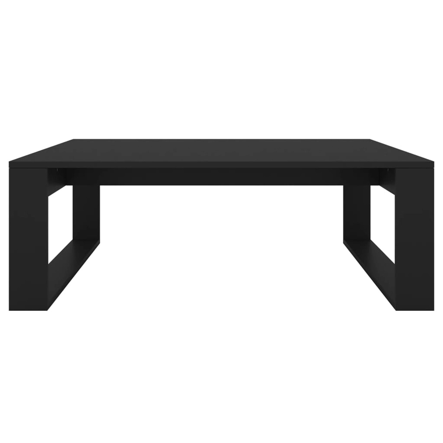 Schwarzer vidaXL Couchtisch, 100x100 cm, aus Holzwerkstoff.