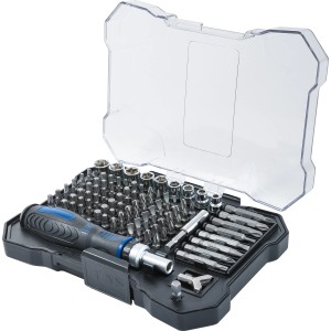 LUX Schraubendreher- und Bit-Set, 106-teilig, mit Schraubendreher, Bits und Stecknüssen in Aufbewahrungsbox.