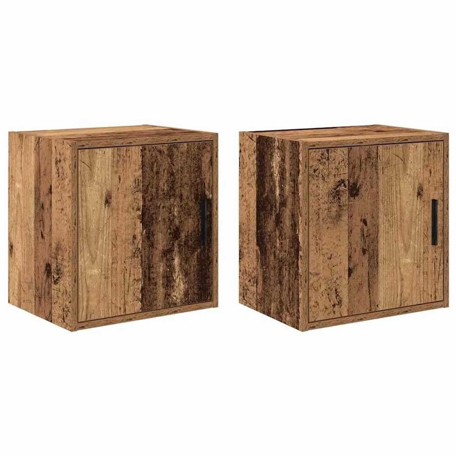 vidaXL Garagen-Wandschränke 2 Stk Altholz-Optik Holzwerkstoff 860640