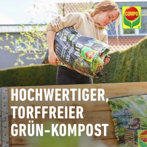 Sack Compo Bio Gärtner-Kompost, torffrei, 40L. Ideal für Hochbeete, fördert gesundes Pflanzenwachstum.