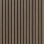Akustikpaneel Muster Walnuss/Schwarz: Folierte Holzleisten auf Filz für Wand & Decke.