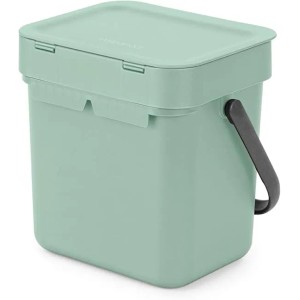 PROREGAL Abfallsammler in Jade mit Deckel, 3 Liter, aus Kunststoff.