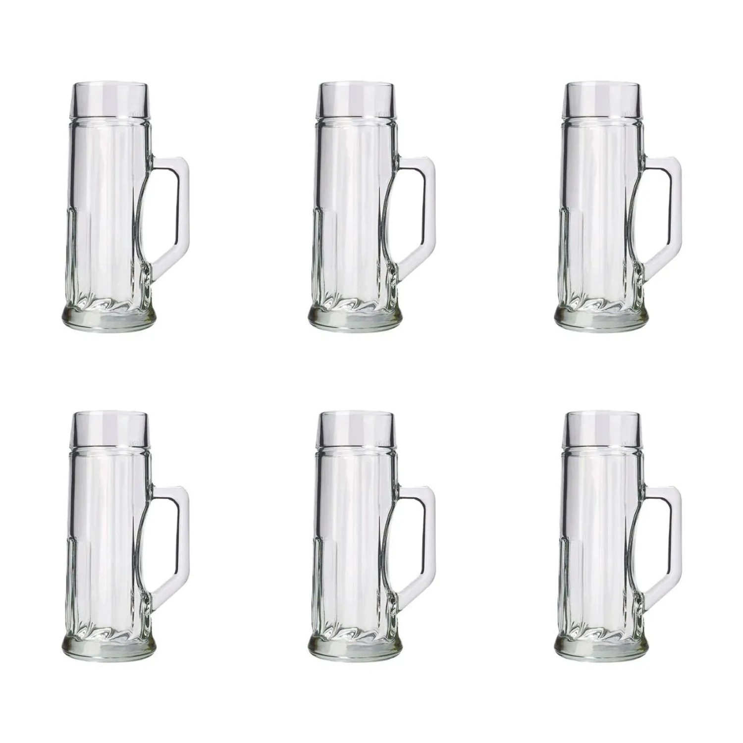 Ich-Zapfe Bierglas-Set 6er Gerippt aus Glas 0,3 Liter