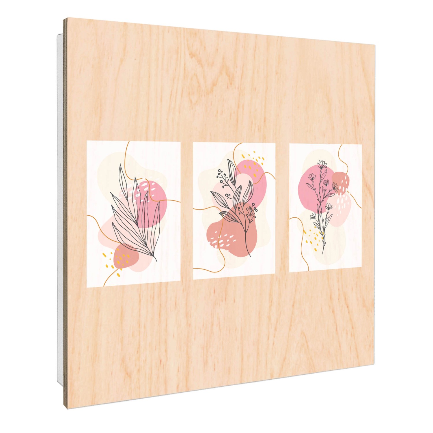 Banjado Großer Schlüsselbox Holz 30x30cm Weiß Scharnier Rechts 50 Haken Sch günstig online kaufen