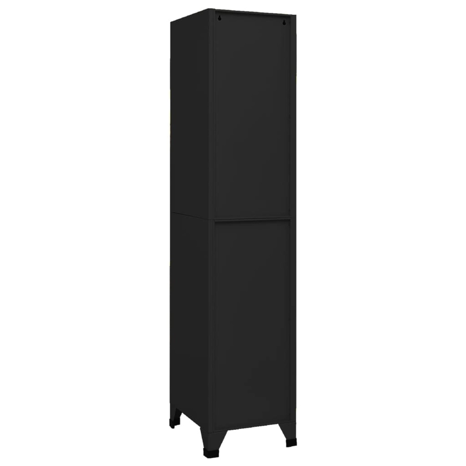 vidaXL Schließfachschrank Schwarz 38x45x180 cm Stahl Modell 4