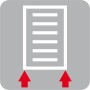 Symbol für Heizkörper mit Anschluss von unten.