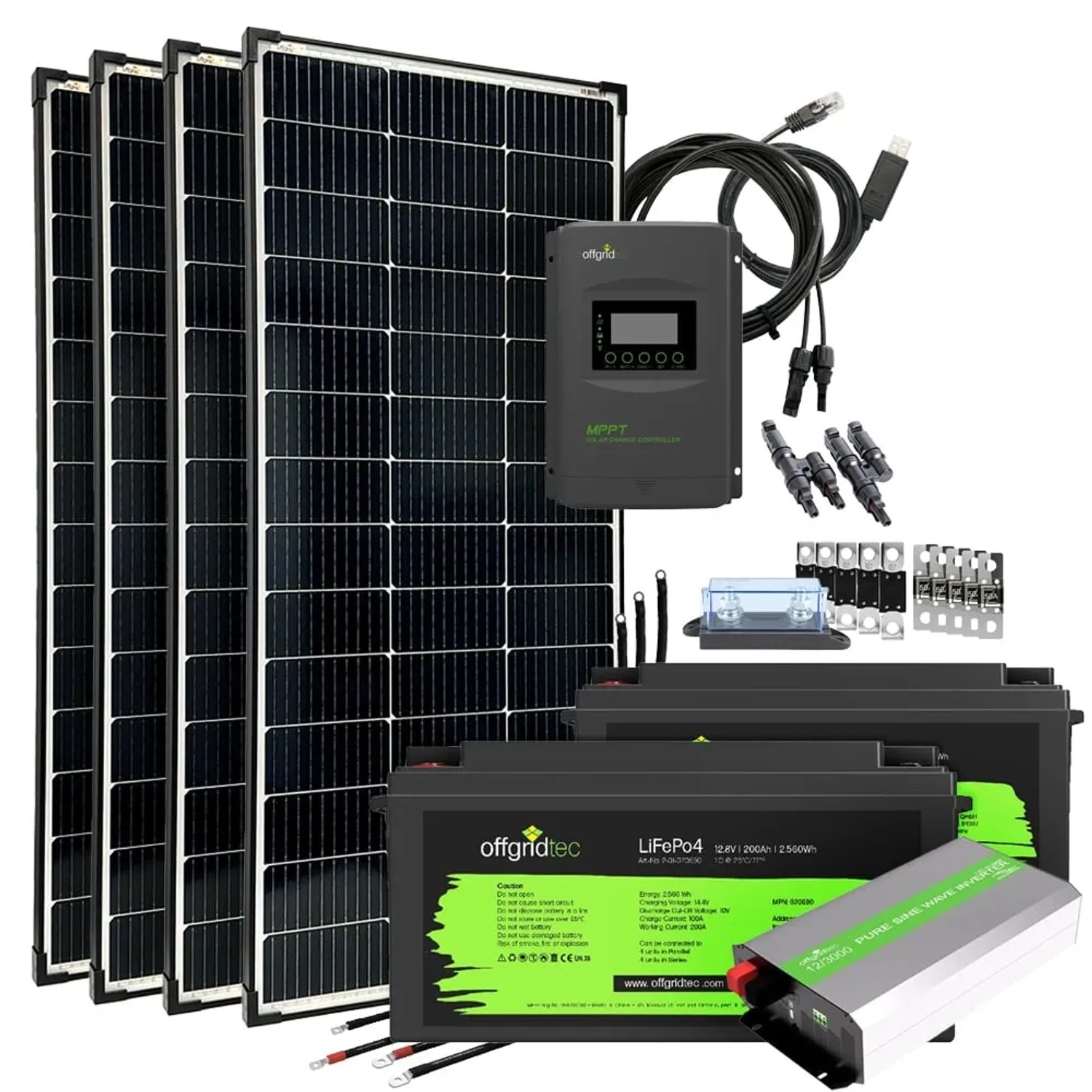Offgridtec Autark Pro XL 600W Solaranlage 3000W AC Leistung 2x 200Ah LiFePO4 Akku