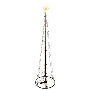 Lex 180 cm LED Lichterbaum mit warmweißem Licht und Stern. Weihnachtsdeko für Outdoor & Indoor.