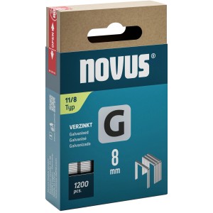 Novus Flachdrahtklammern G 11 Länge 8 mm 1.200 Stück Novus Flachdrahtklammern G 11 Länge 8 mm 1.200 Stück
