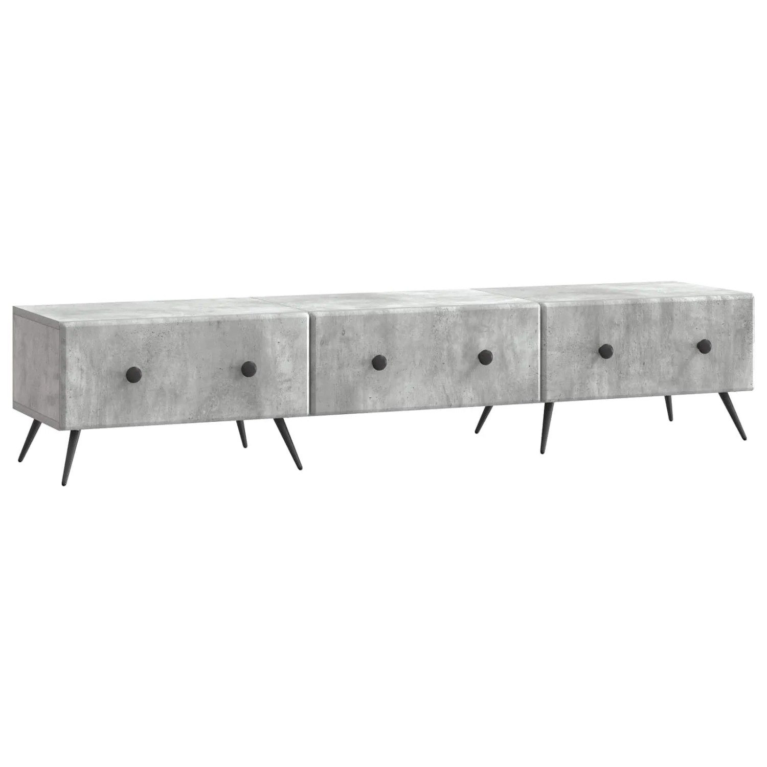 vidaXL TV-Schränk Betongrau 147 x 34,5 x 30 cm Holzwerkstoff 895628