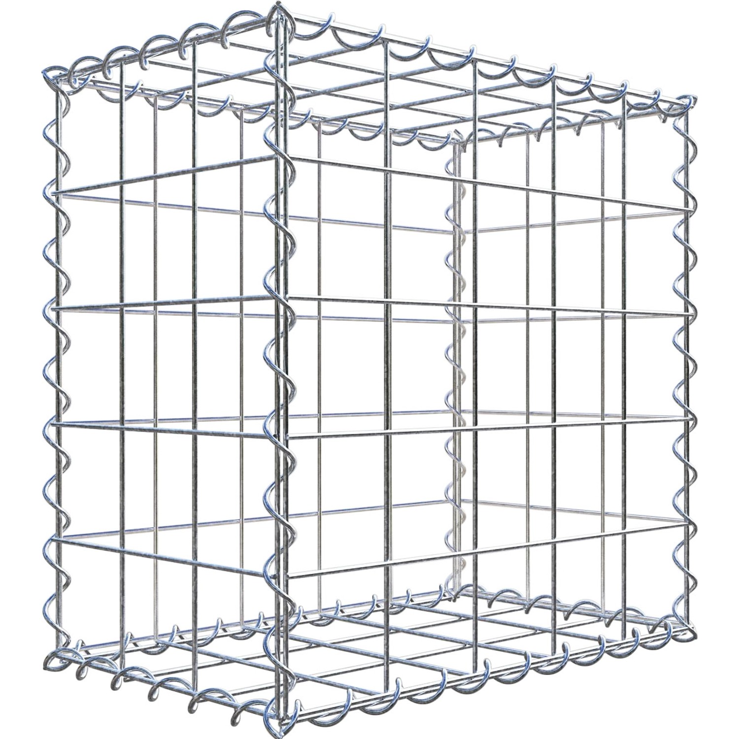 Gabiona Gabione 50 cm x 50 cm x 30 cm mit Maschenweite 10 cm x 10 cm