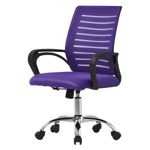 Ergonomischer, lila ML-Design Bürostuhl mit Netzrückenlehne und verstellbarer Höhe.