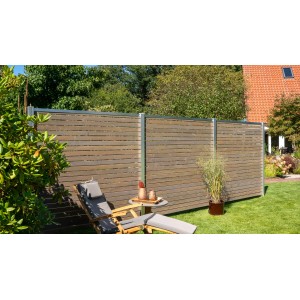 GartenLand Rhombus Zaun Craftwood, grau, 180x87cm, aus skandinavischer Kiefer ohne Pfosten.