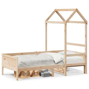 vidaXL Tagesbett mit Dach 80x200 cm Massivholz Kiefer 3282254