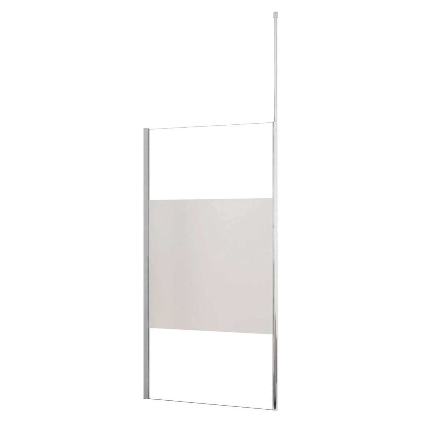 AICA Walk in Duschwand 80x200cm Milchglasstreifen Duschabtrennung 8mm Nano günstig online kaufen