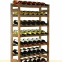 Weinregal aus Kiefernholz, geölt, für 42 Flaschen. Stabiles Regal zur Weinlagerung.